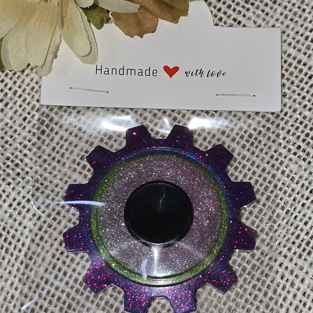 Sparkling Gear-Shaped Fidget Spinner